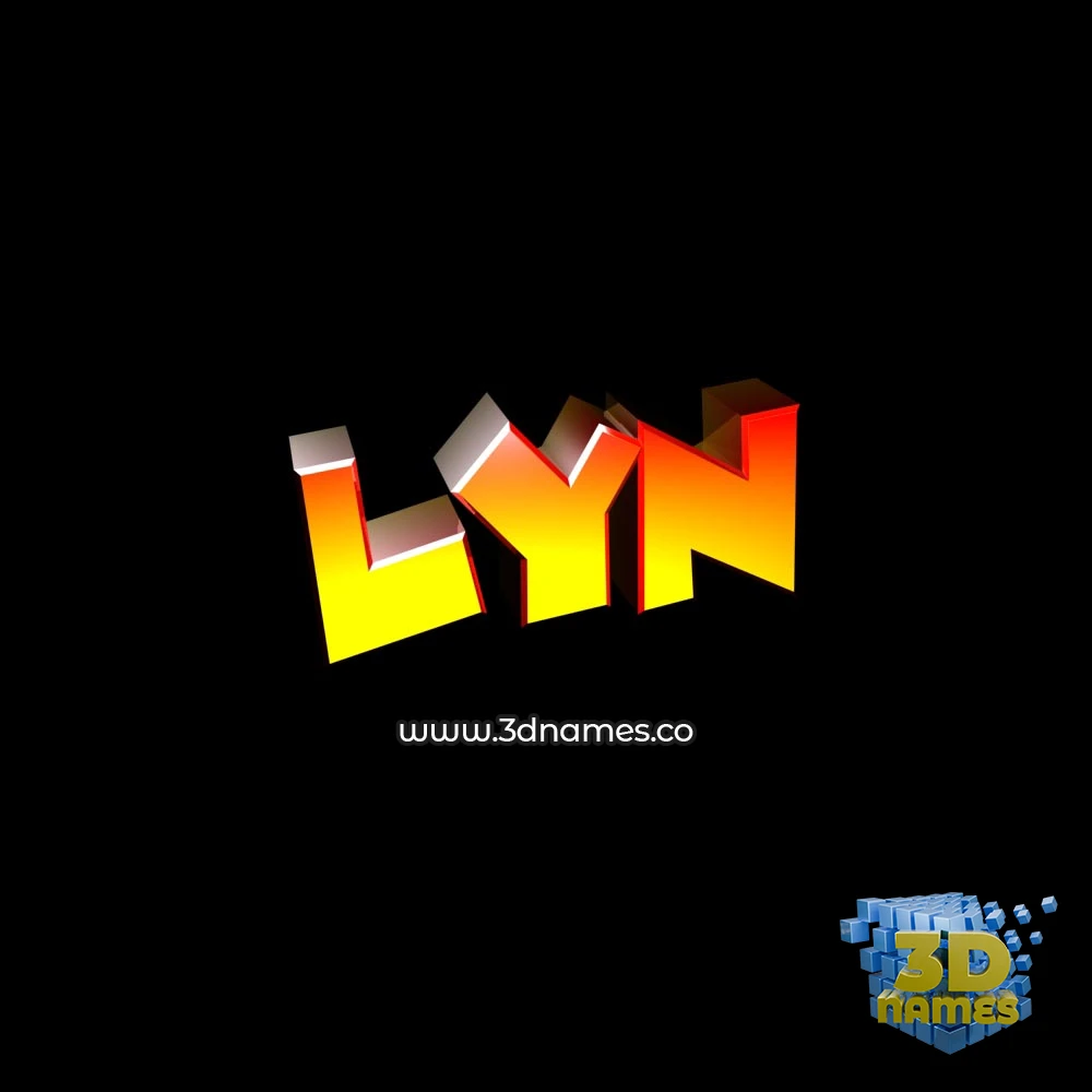 lyn in Black Background style - 3D name wallpaper