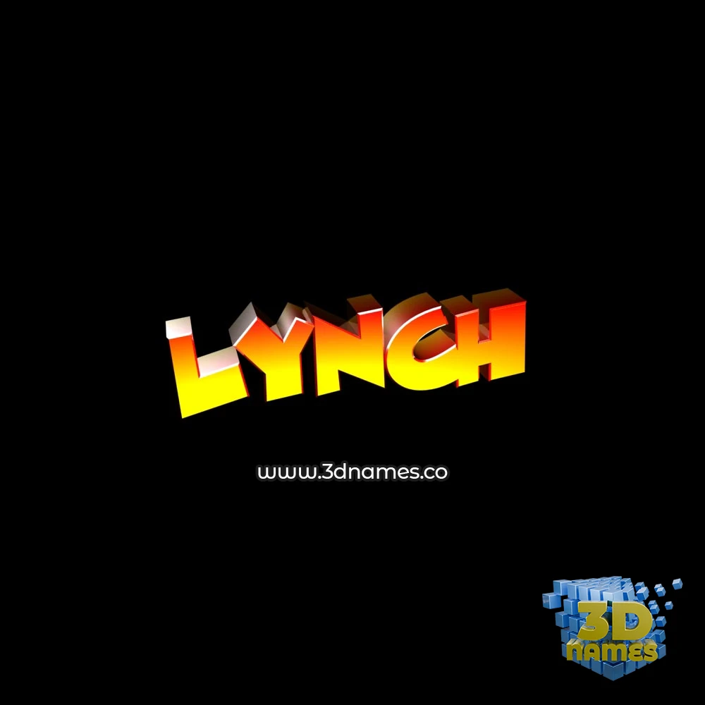 lynch in Black Background style - 3D name wallpaper