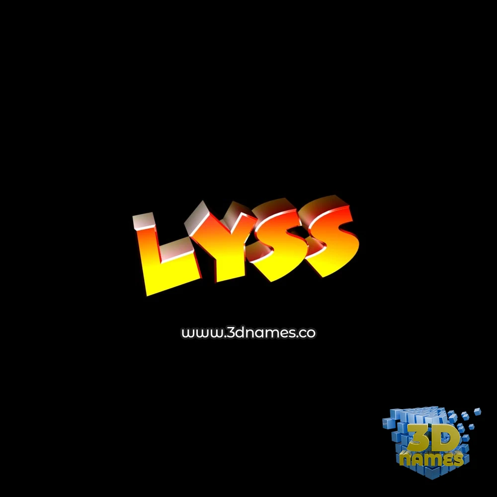 lyss in Black Background style - 3D name wallpaper