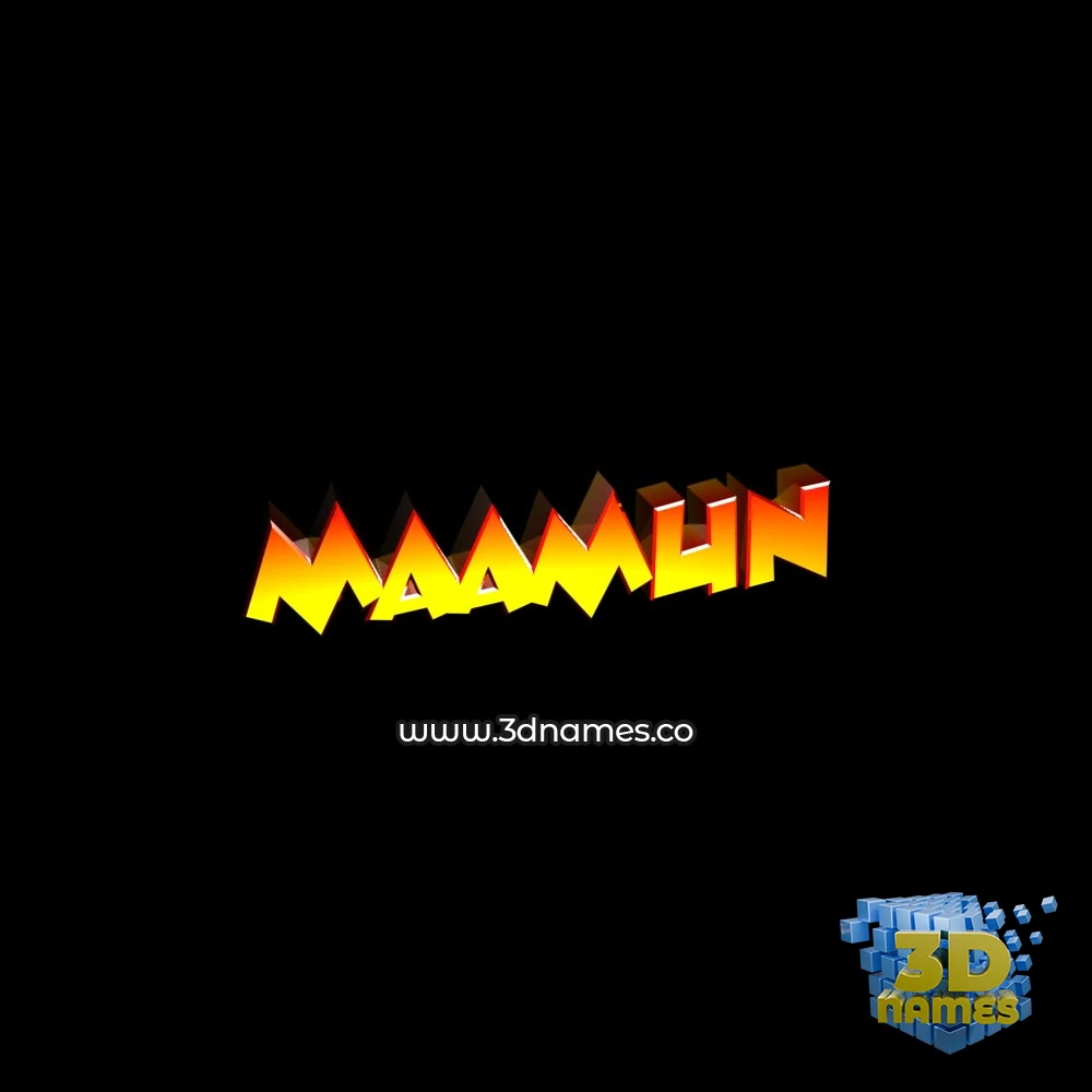 maamun in Black Background style - 3D name wallpaper