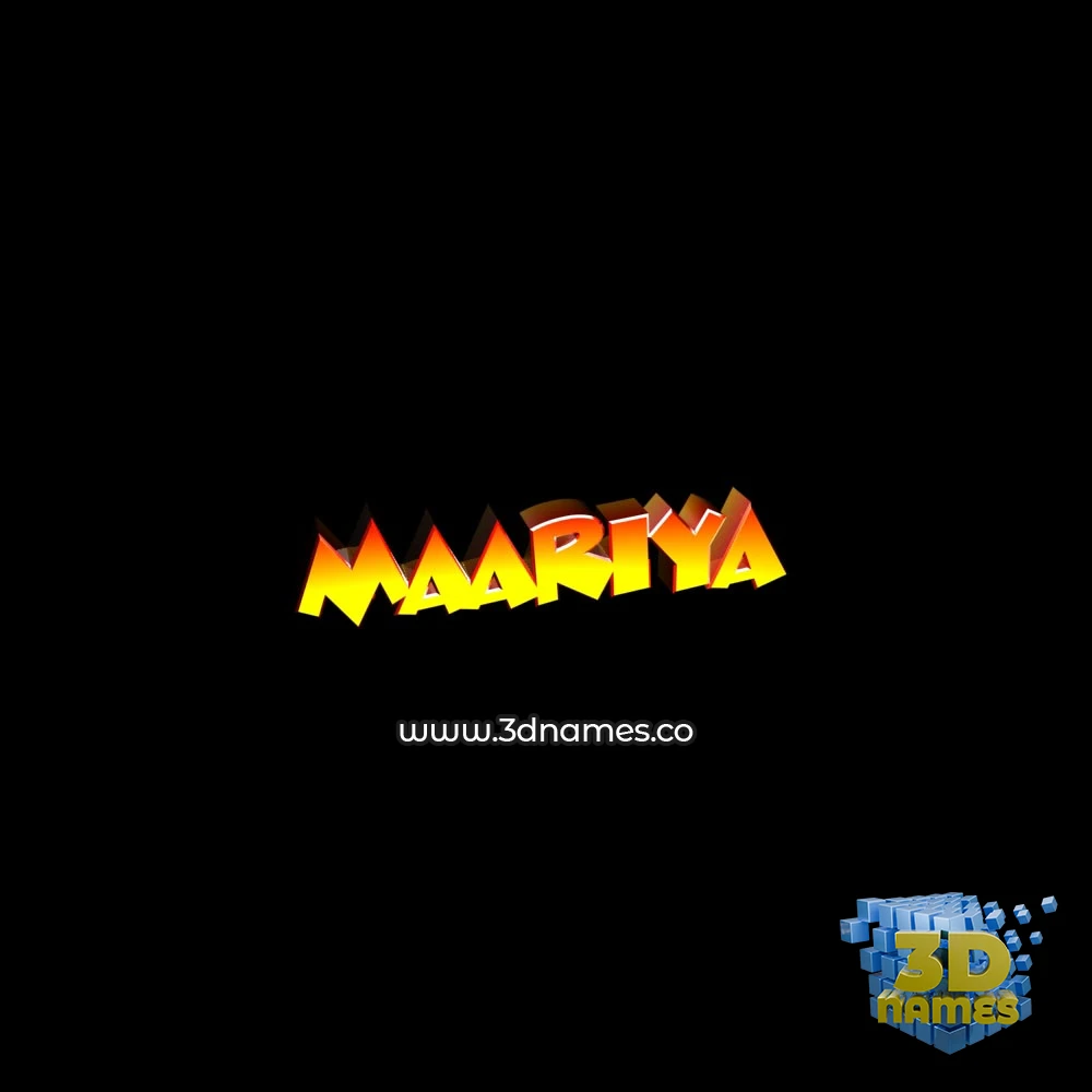 maariya in Black Background style - 3D name wallpaper