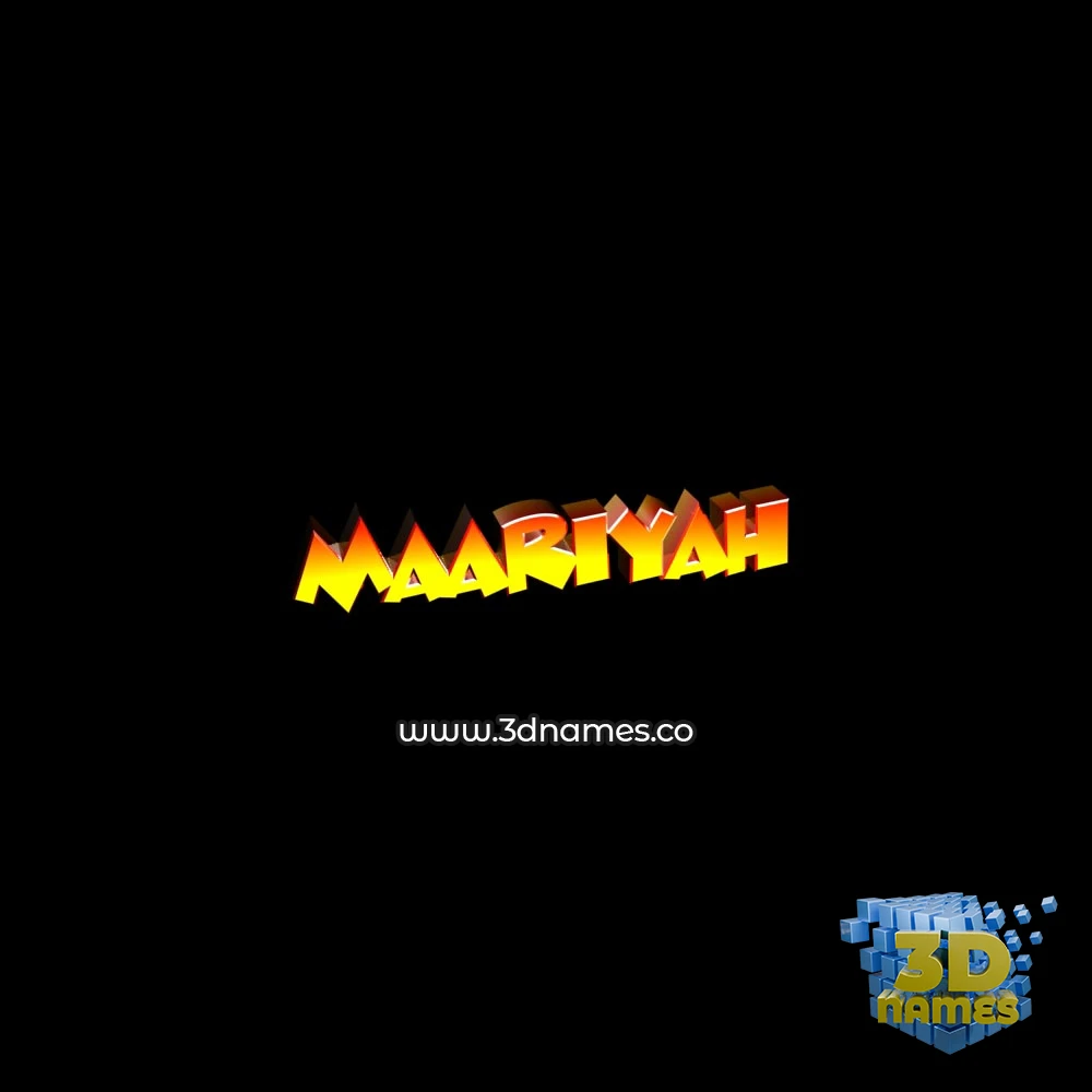 maariyah in Black Background style - 3D name wallpaper