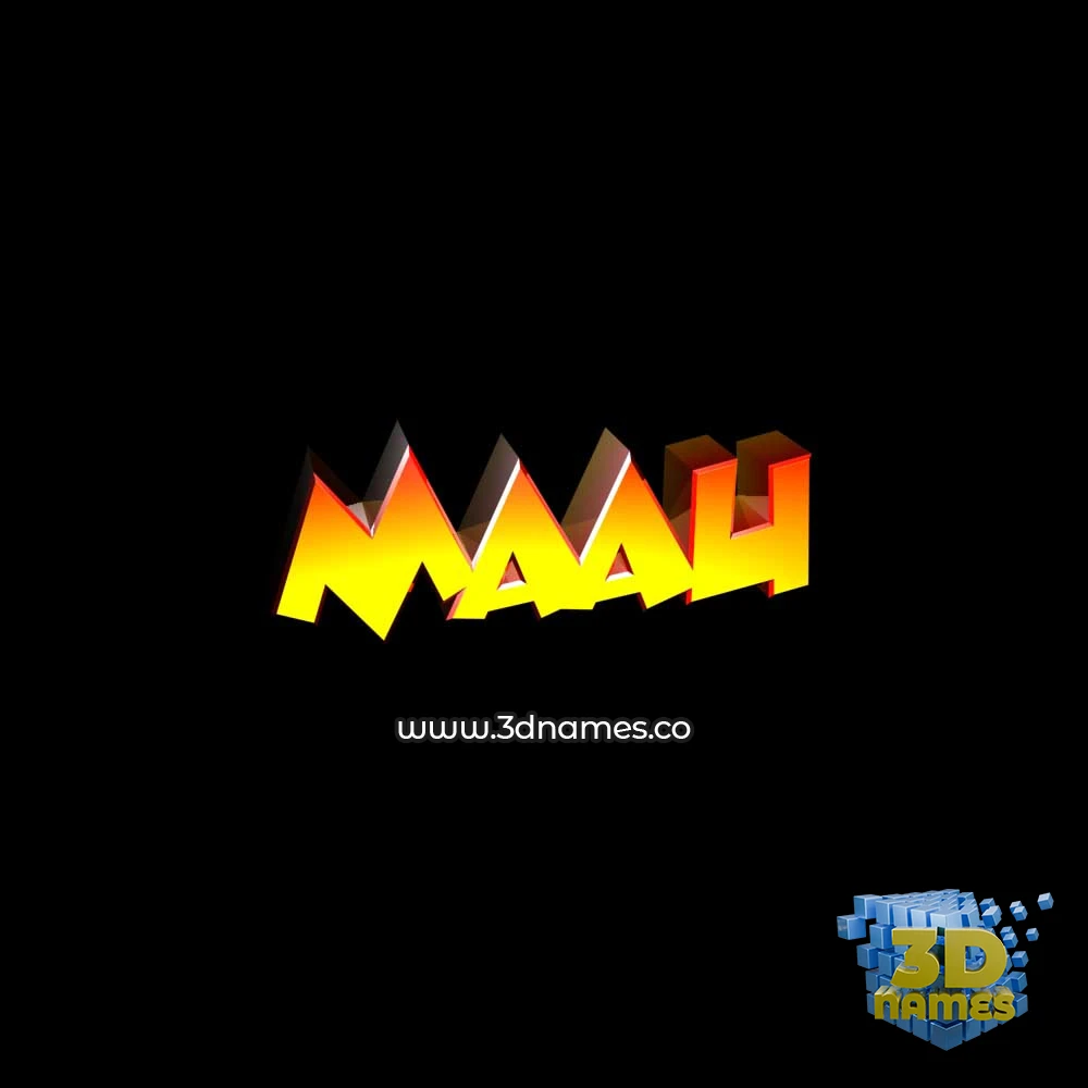 maau in Black Background style - 3D name wallpaper