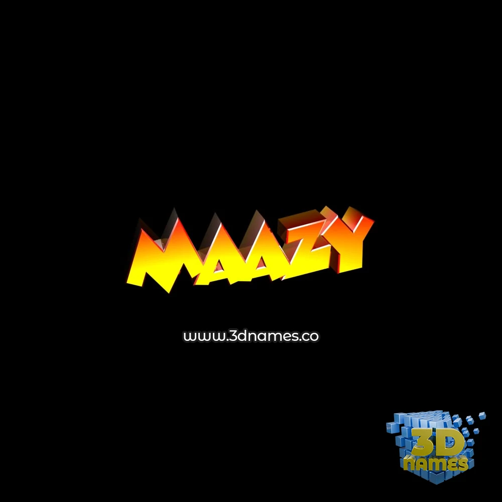 maazy in Black Background style - 3D name wallpaper