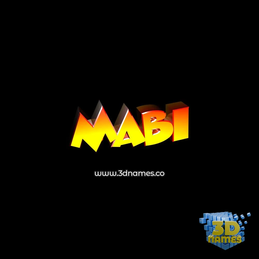 mabi in Black Background style - 3D name wallpaper