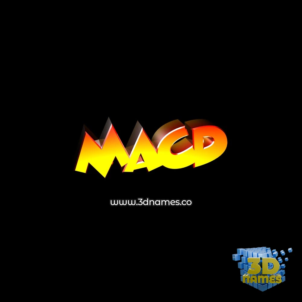 macd in Black Background style - 3D name wallpaper