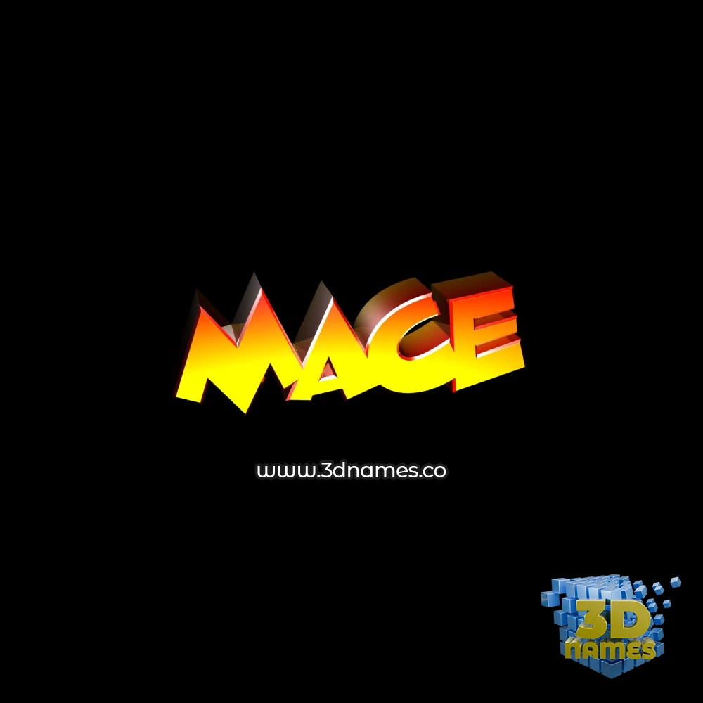 mace in Black Background style - 3D name wallpaper