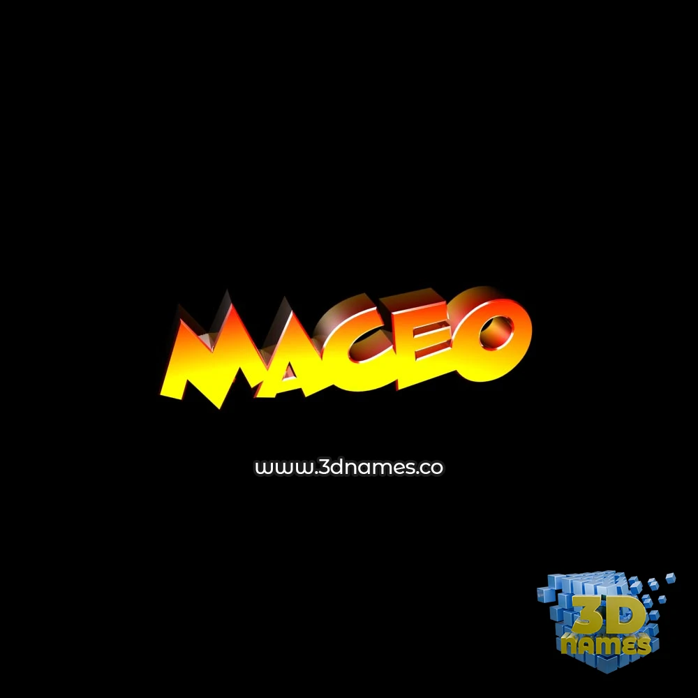 maceo in Black Background style - 3D name wallpaper