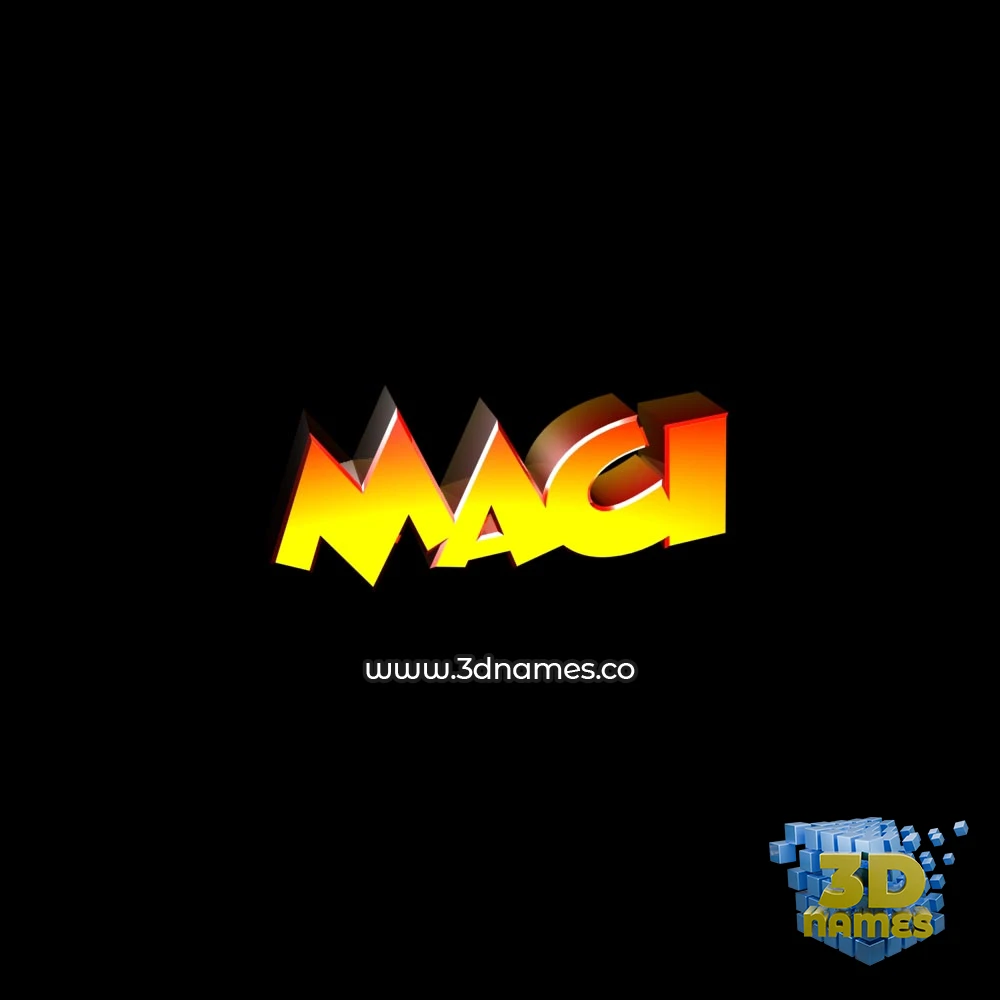 maci in Black Background style - 3D name wallpaper