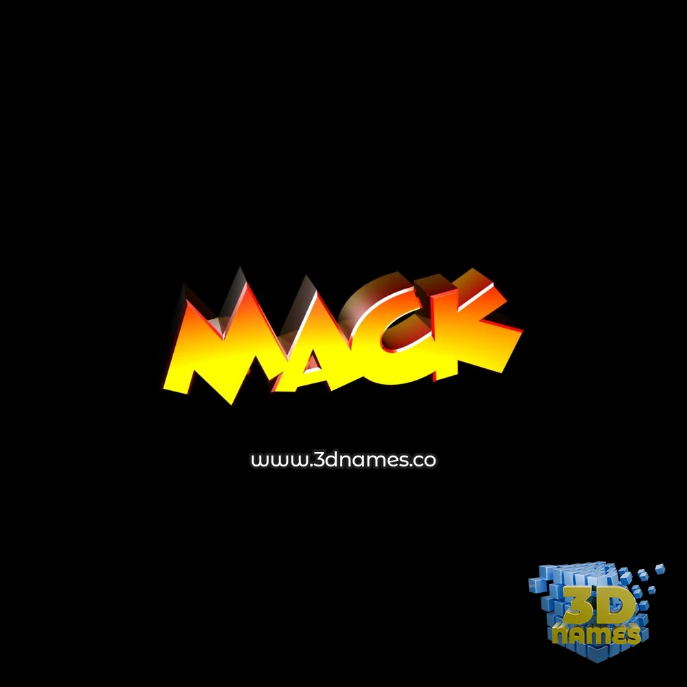 mack in Black Background style - 3D name wallpaper