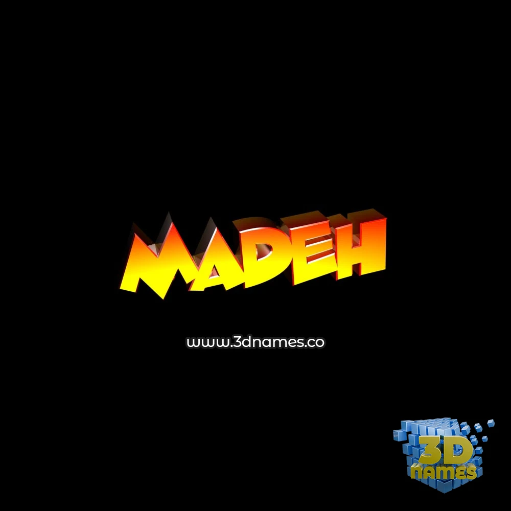 madeh in Black Background style - 3D name wallpaper