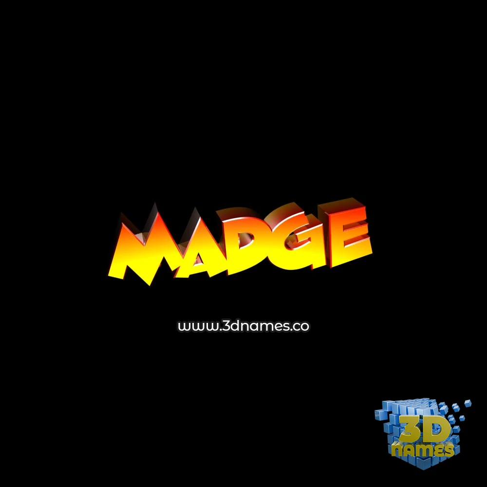 madge in Black Background style - 3D name wallpaper