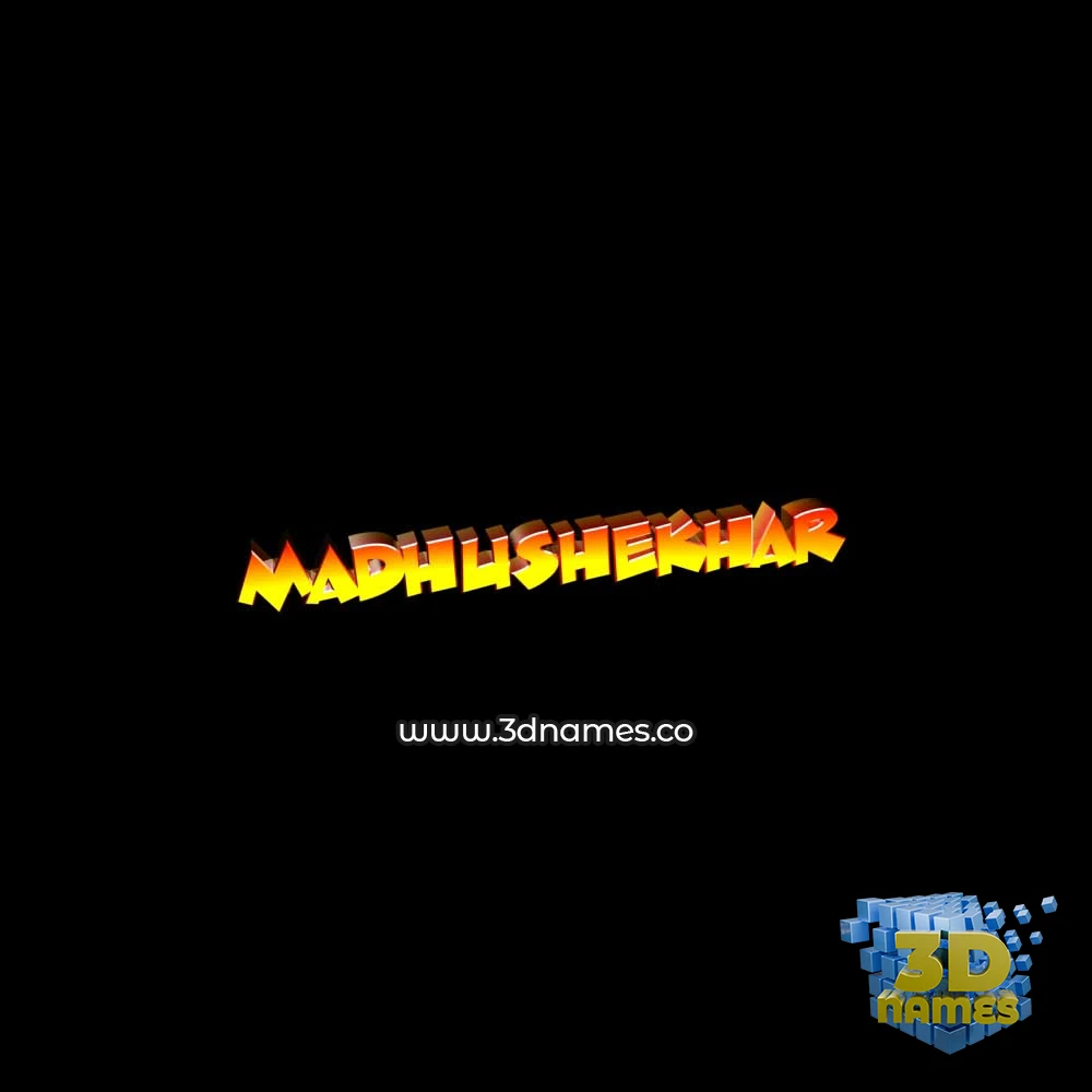 madhushekhar in Black Background style - 3D name wallpaper