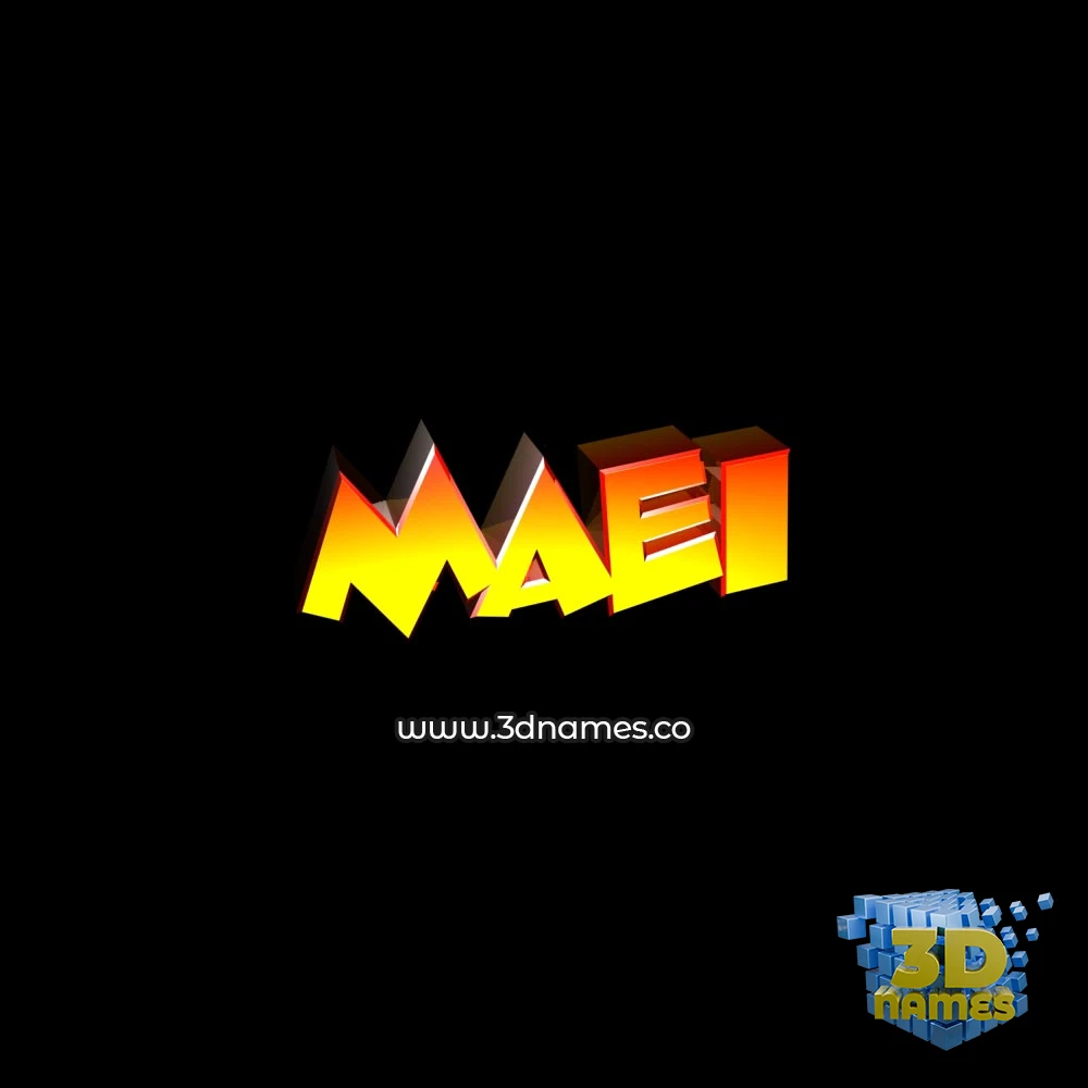 maei in Black Background style - 3D name wallpaper
