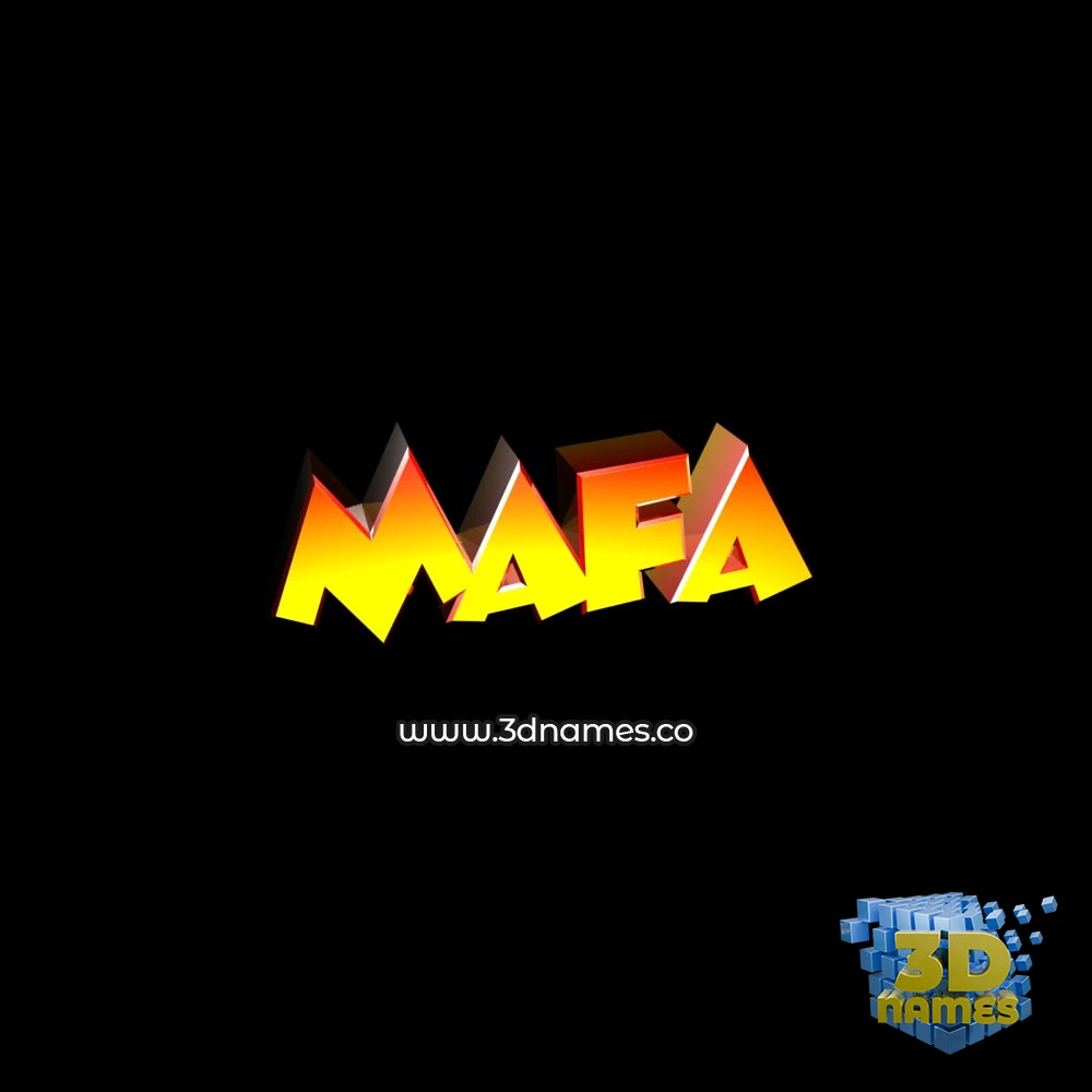 mafa in Black Background style - 3D name wallpaper