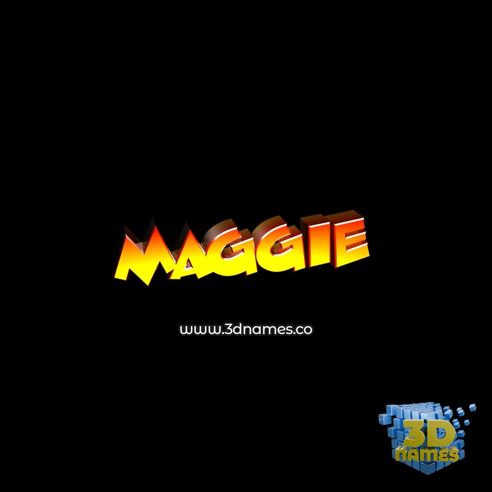 maggie in Black Background style - 3D name wallpaper