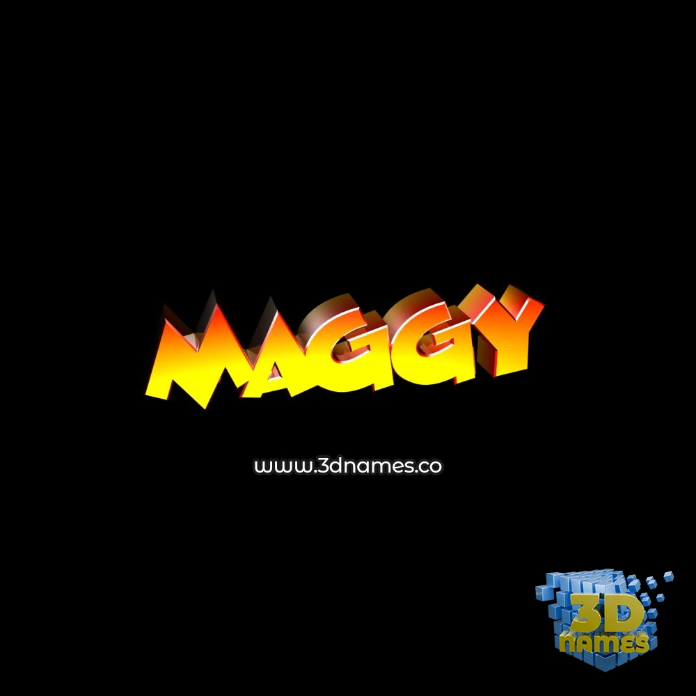 maggy in Black Background style - 3D name wallpaper