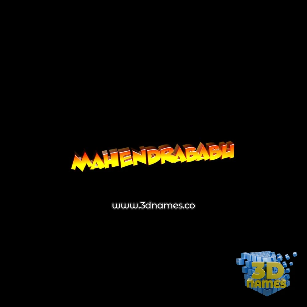 mahendrababu in Black Background style - 3D name wallpaper