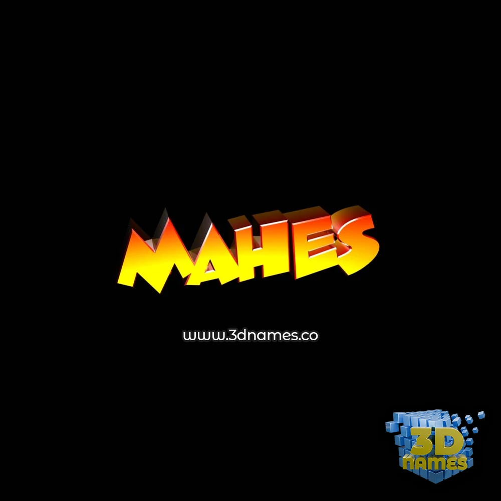 mahes in Black Background style - 3D name wallpaper