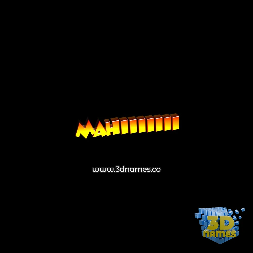 mahiiiiiii in Black Background style - 3D name wallpaper
