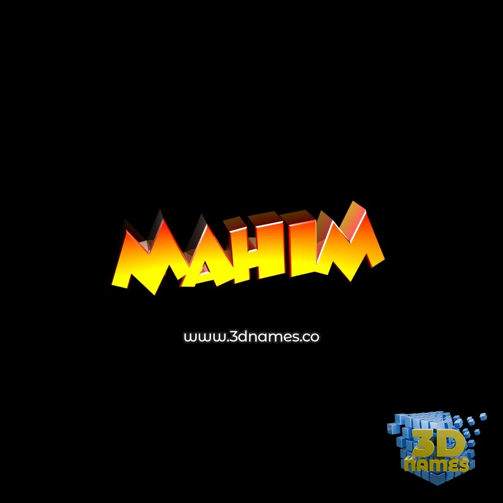 mahim in Black Background style - 3D name wallpaper