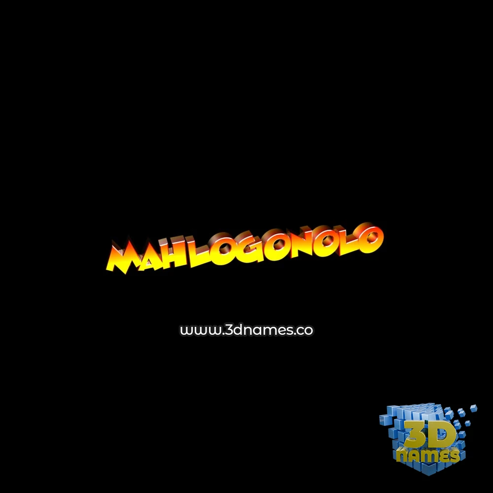 mahlogonolo in Black Background style - 3D name wallpaper