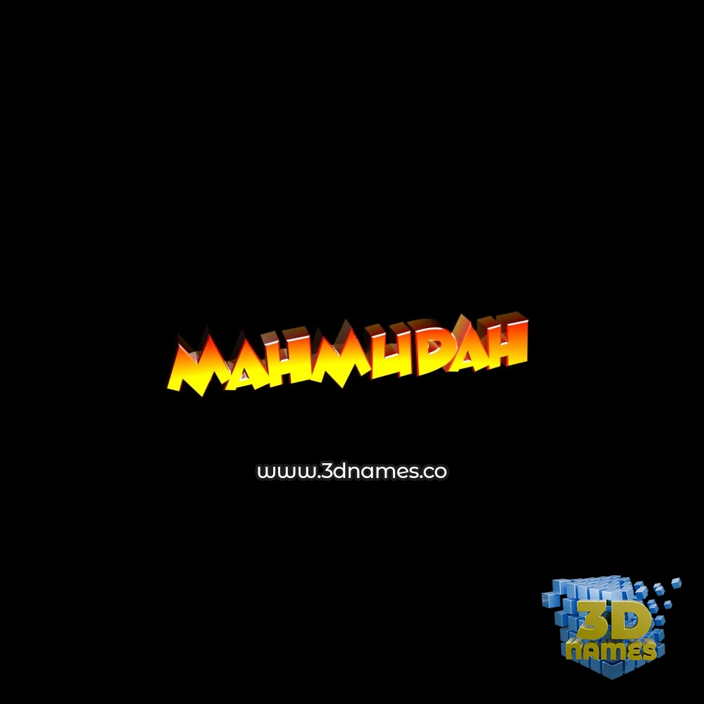 mahmudah in Black Background style - 3D name wallpaper