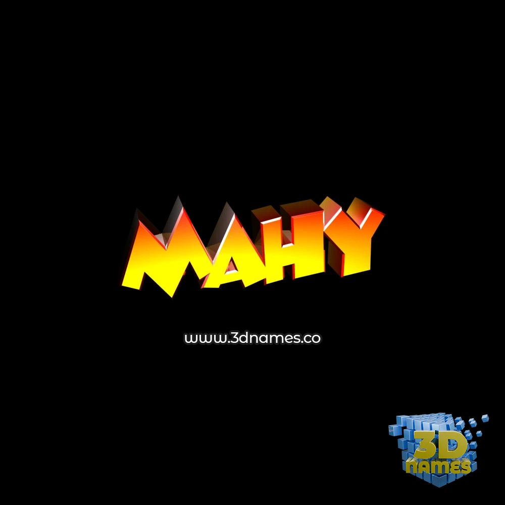 mahy in Black Background style - 3D name wallpaper