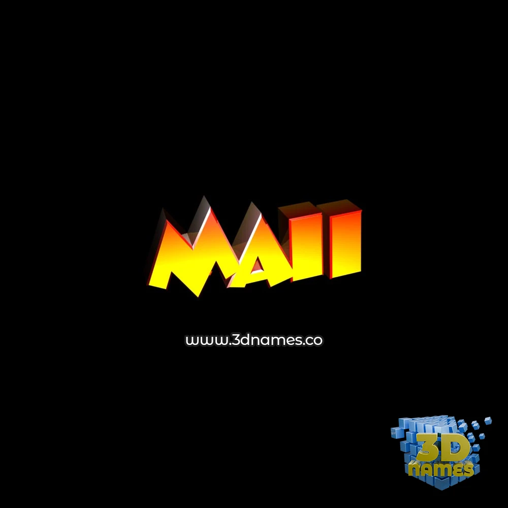 maii in Black Background style - 3D name wallpaper