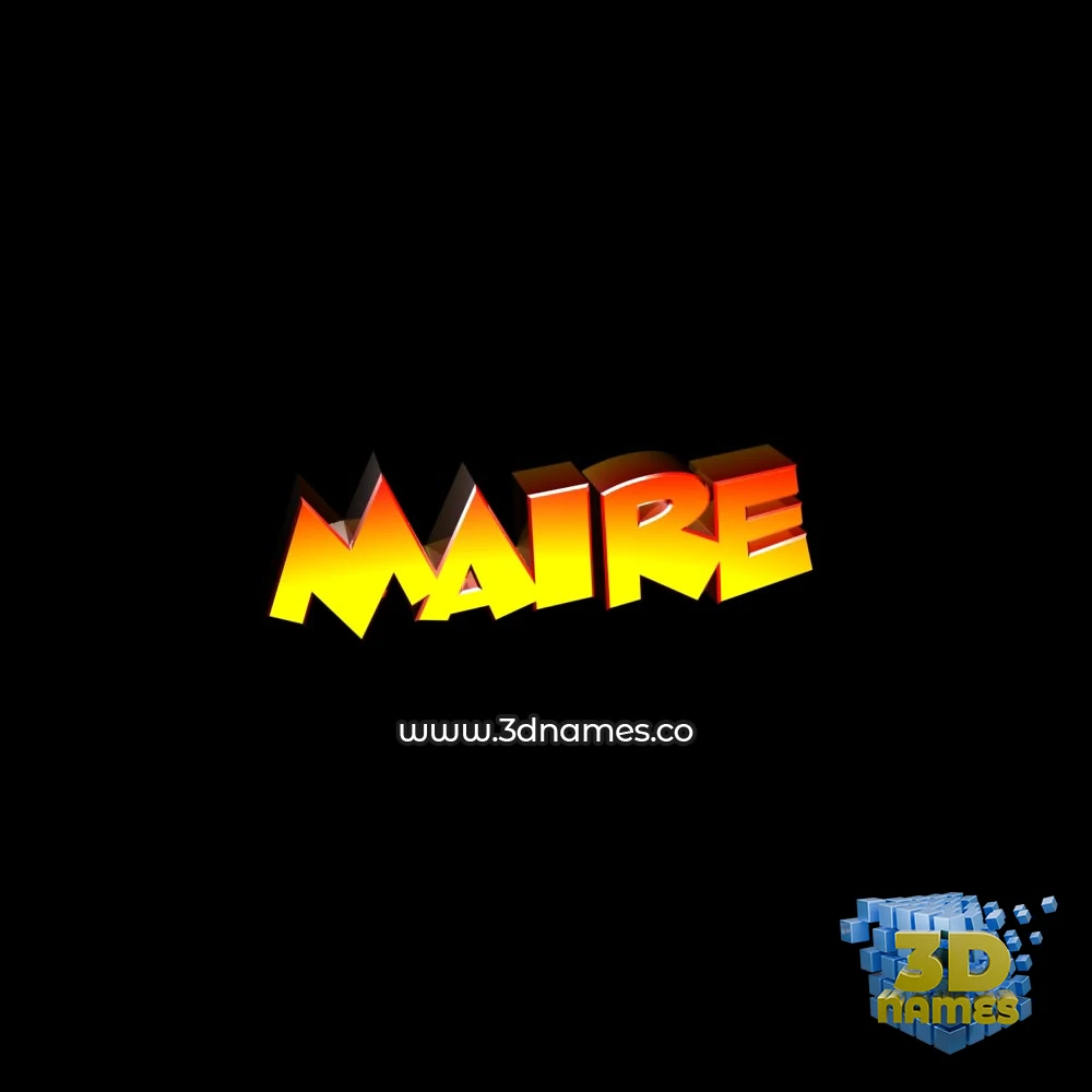 maire in Black Background style - 3D name wallpaper