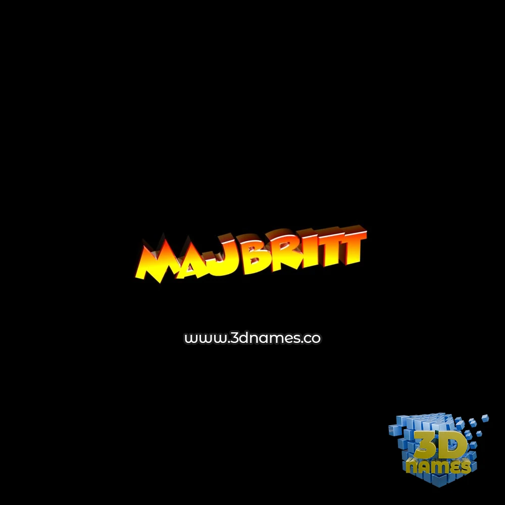 majbritt in Black Background style - 3D name wallpaper