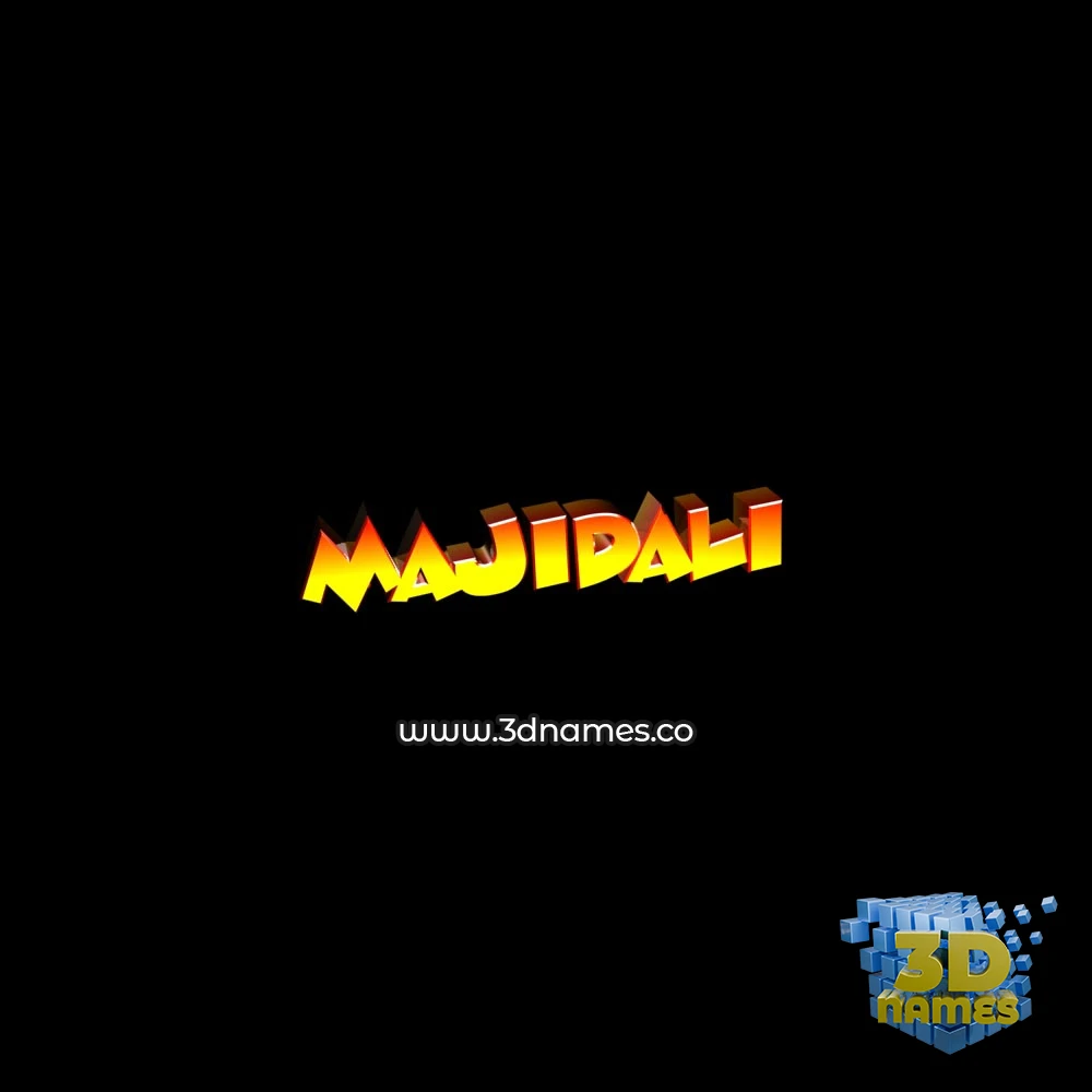 majidali in Black Background style - 3D name wallpaper