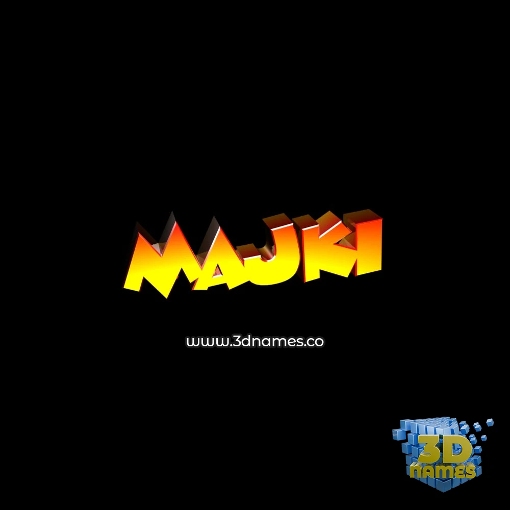 majki in Black Background style - 3D name wallpaper