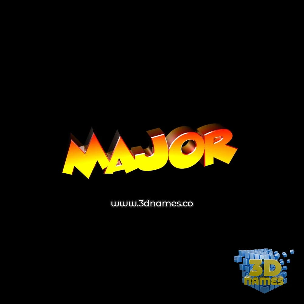major in Black Background style - 3D name wallpaper