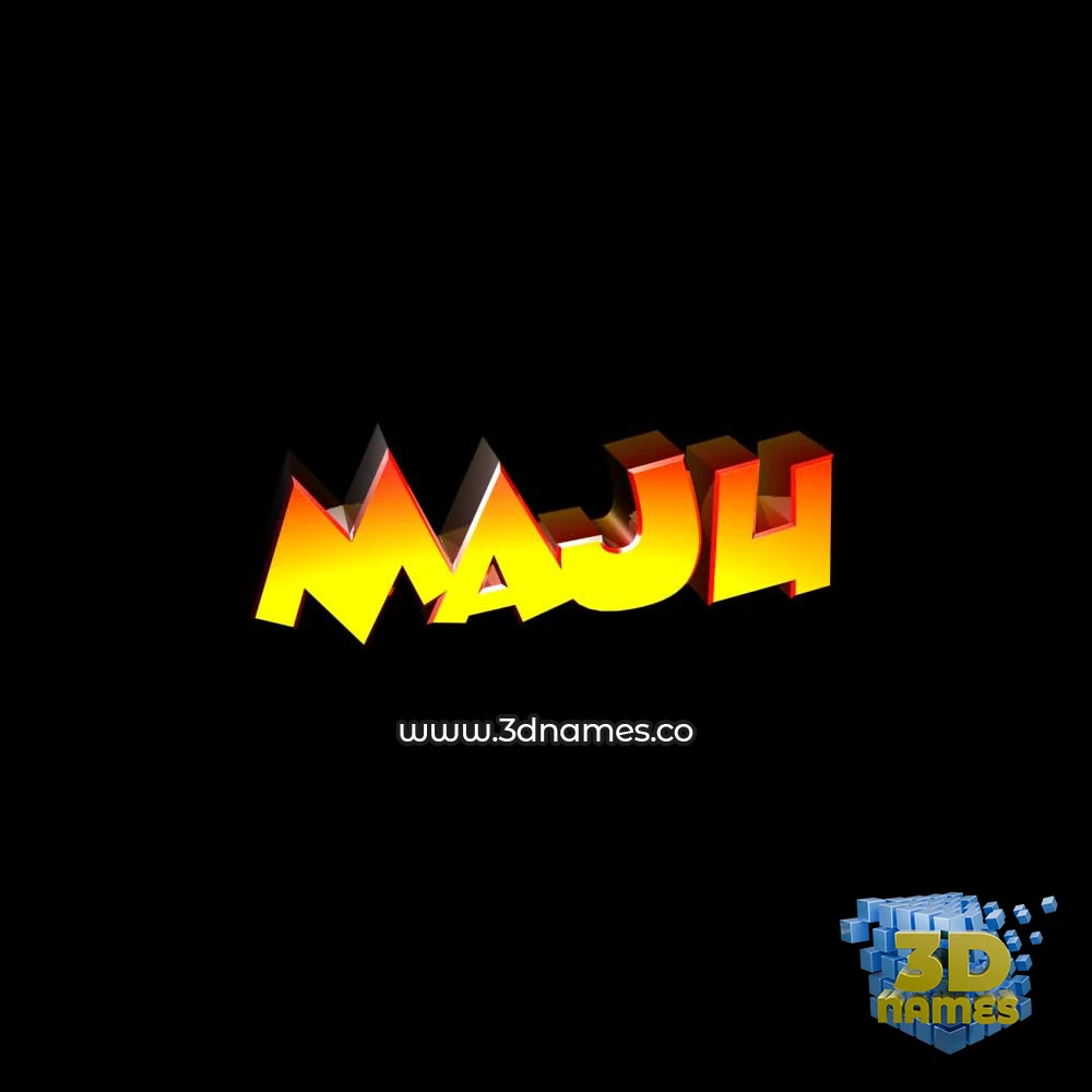 maju in Black Background style - 3D name wallpaper