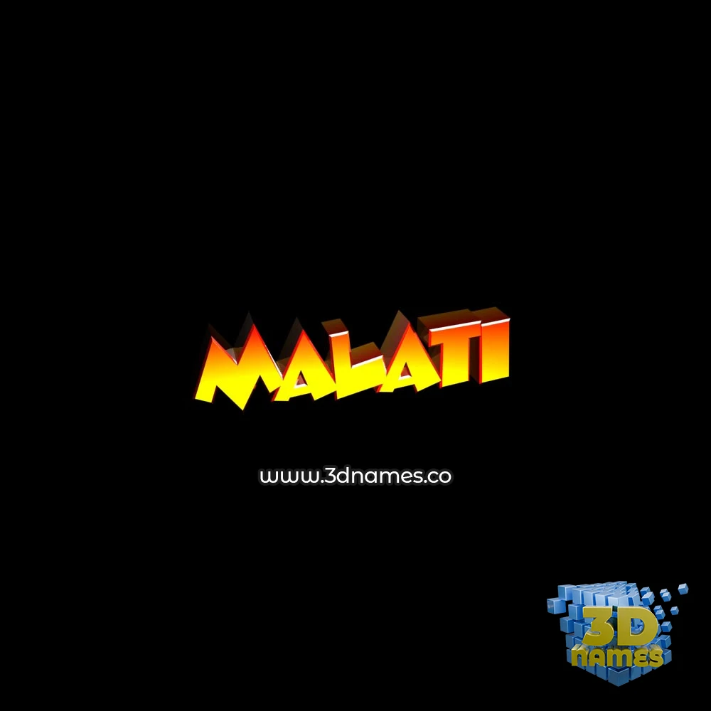 malati in Black Background style - 3D name wallpaper