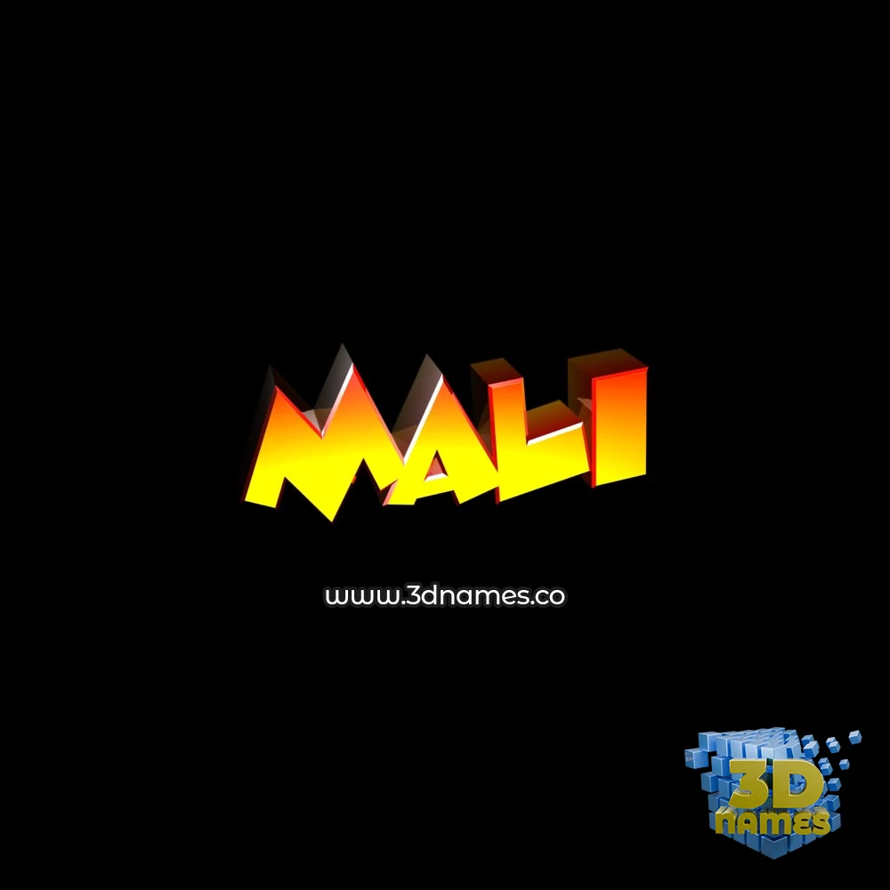 mali in Black Background style - 3D name wallpaper