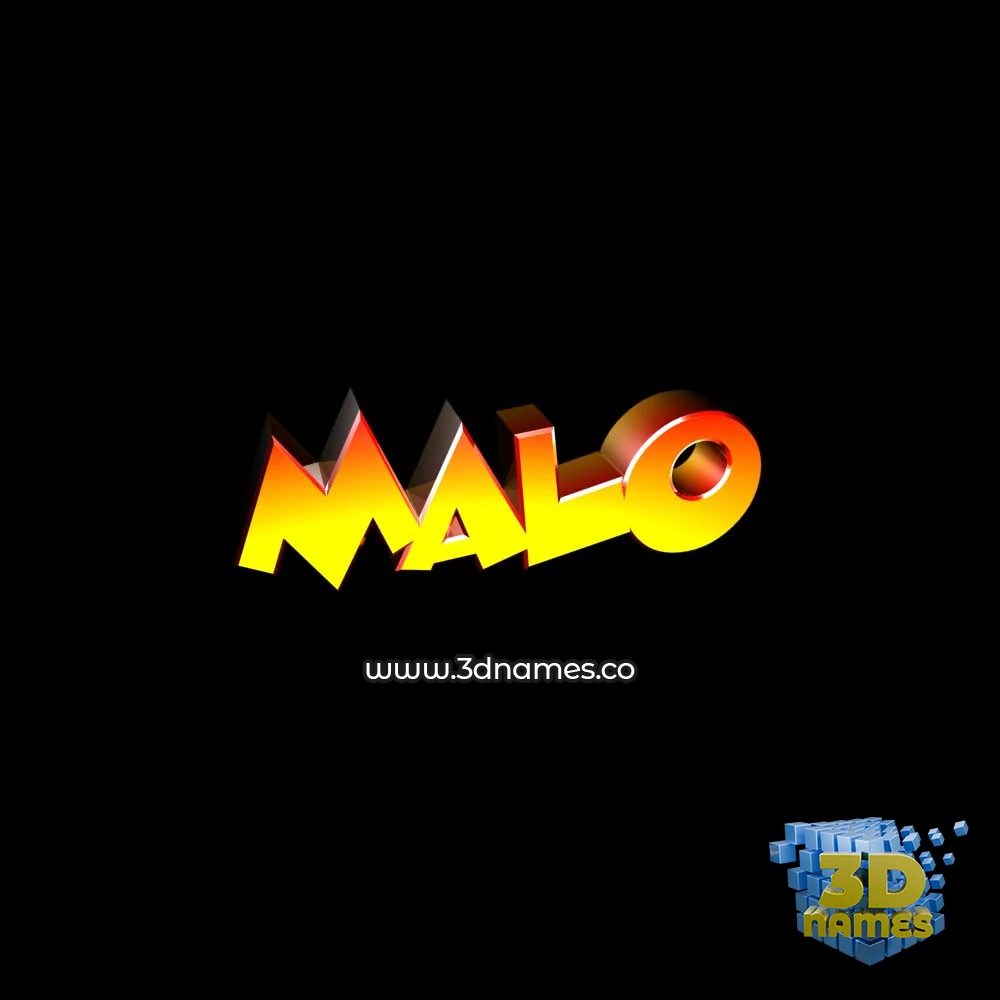malo in Black Background style - 3D name wallpaper