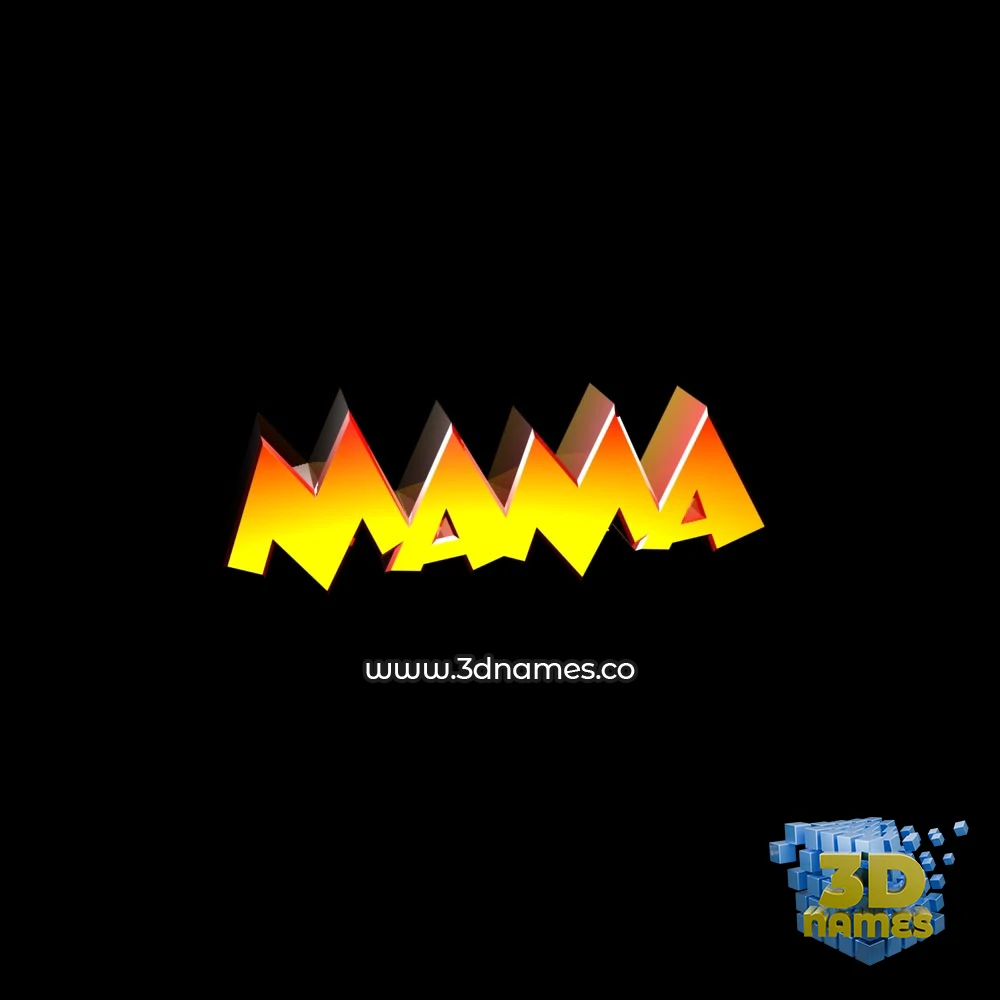 mama in Black Background style - 3D name wallpaper