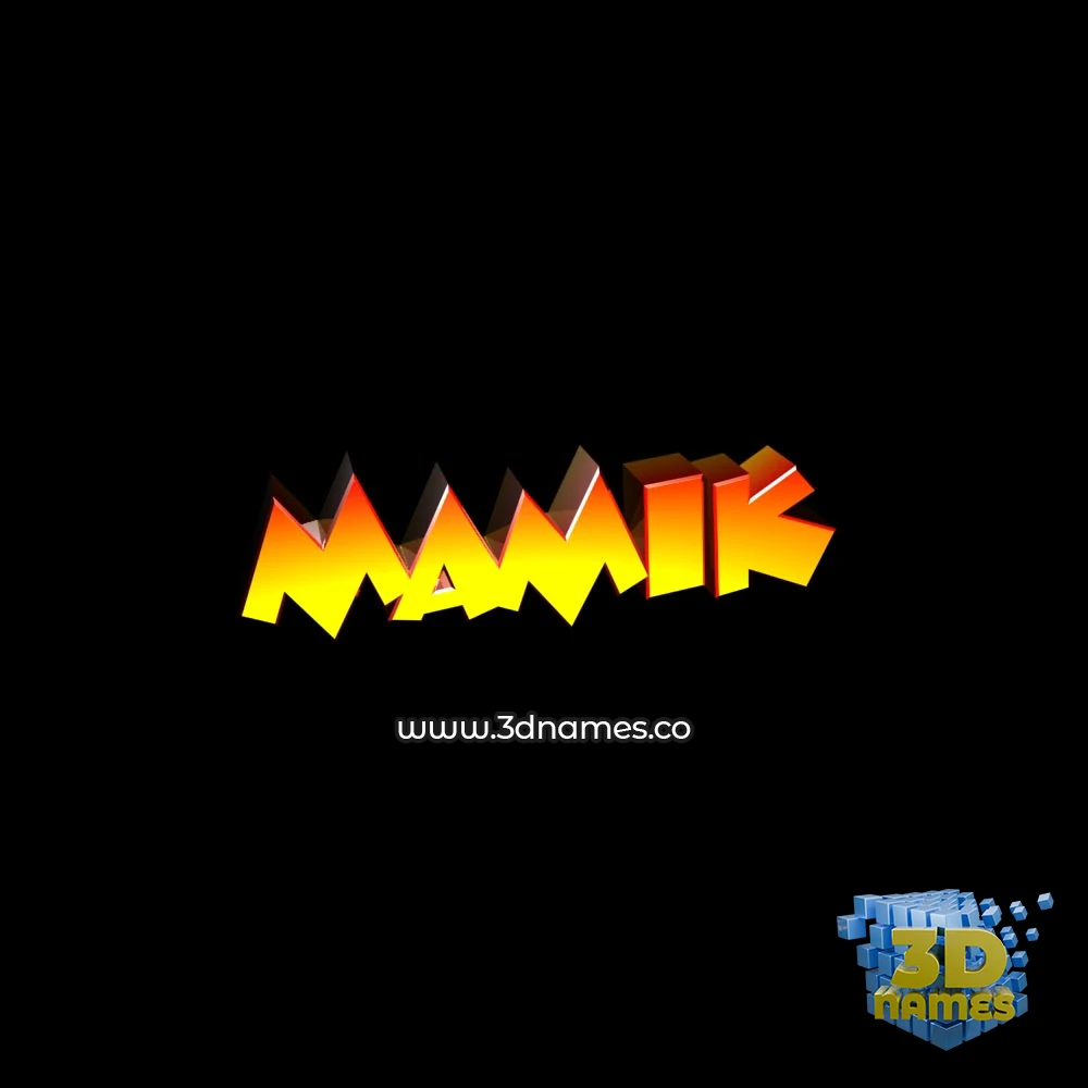 mamik in Black Background style - 3D name wallpaper