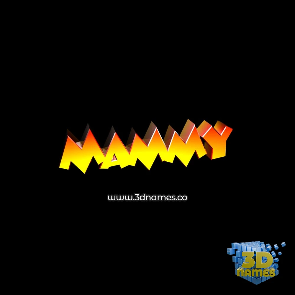 mammy in Black Background style - 3D name wallpaper