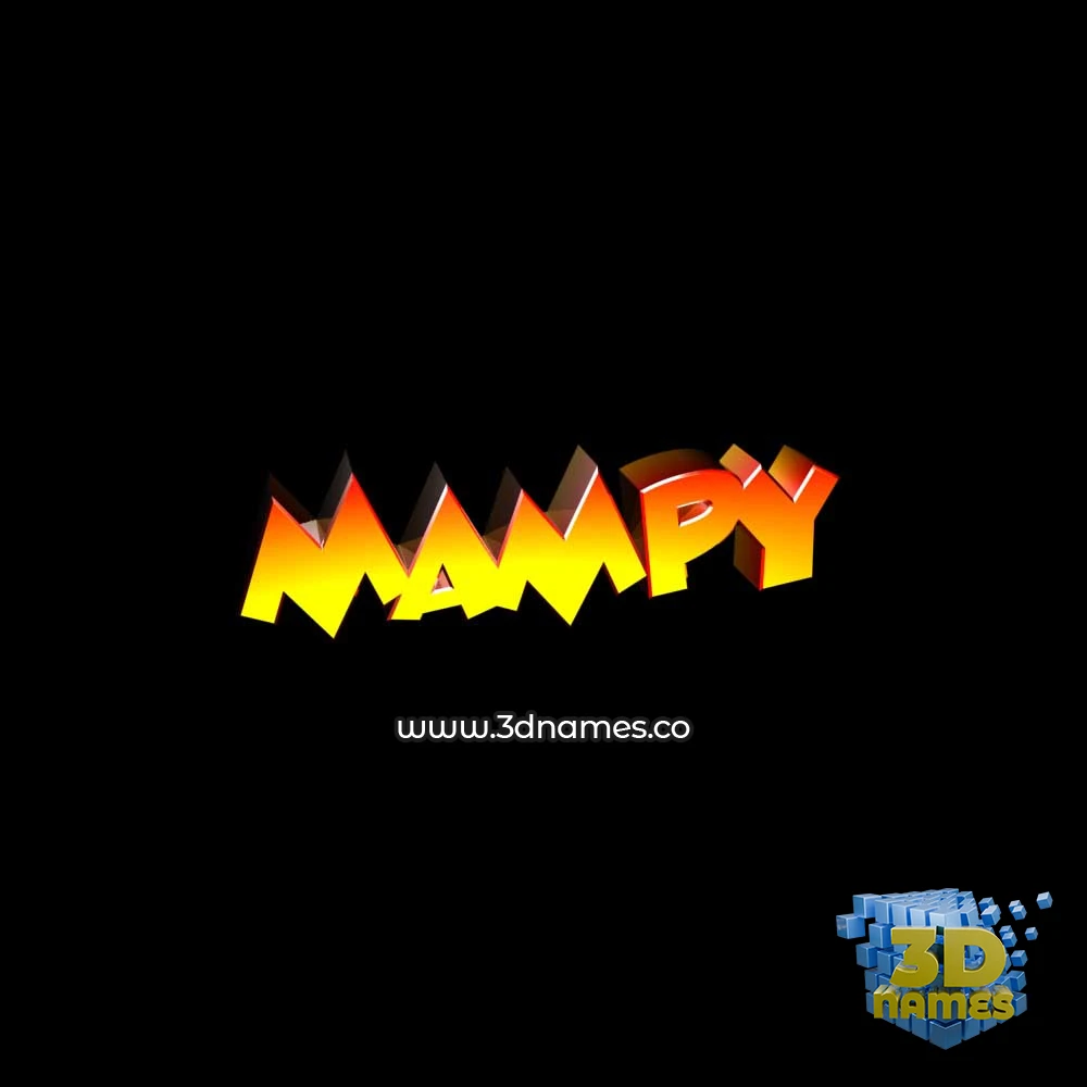 mampy in Black Background style - 3D name wallpaper