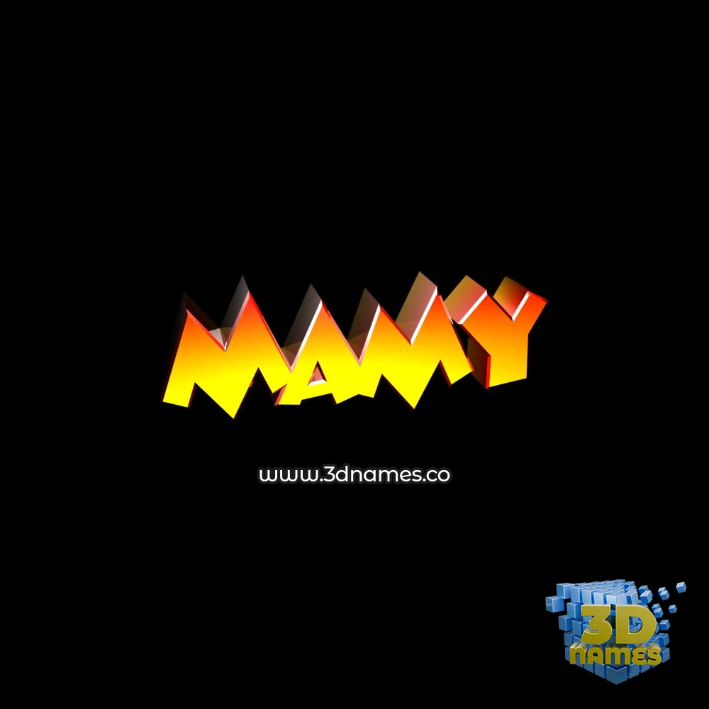 mamy in Black Background style - 3D name wallpaper