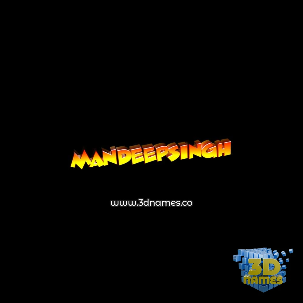 mandeepsingh in Black Background style - 3D name wallpaper