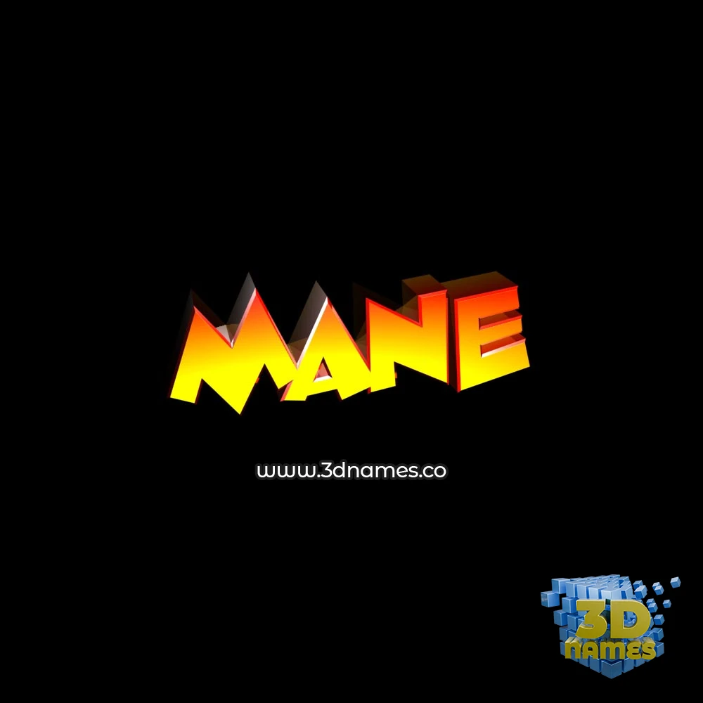 mane in Black Background style - 3D name wallpaper