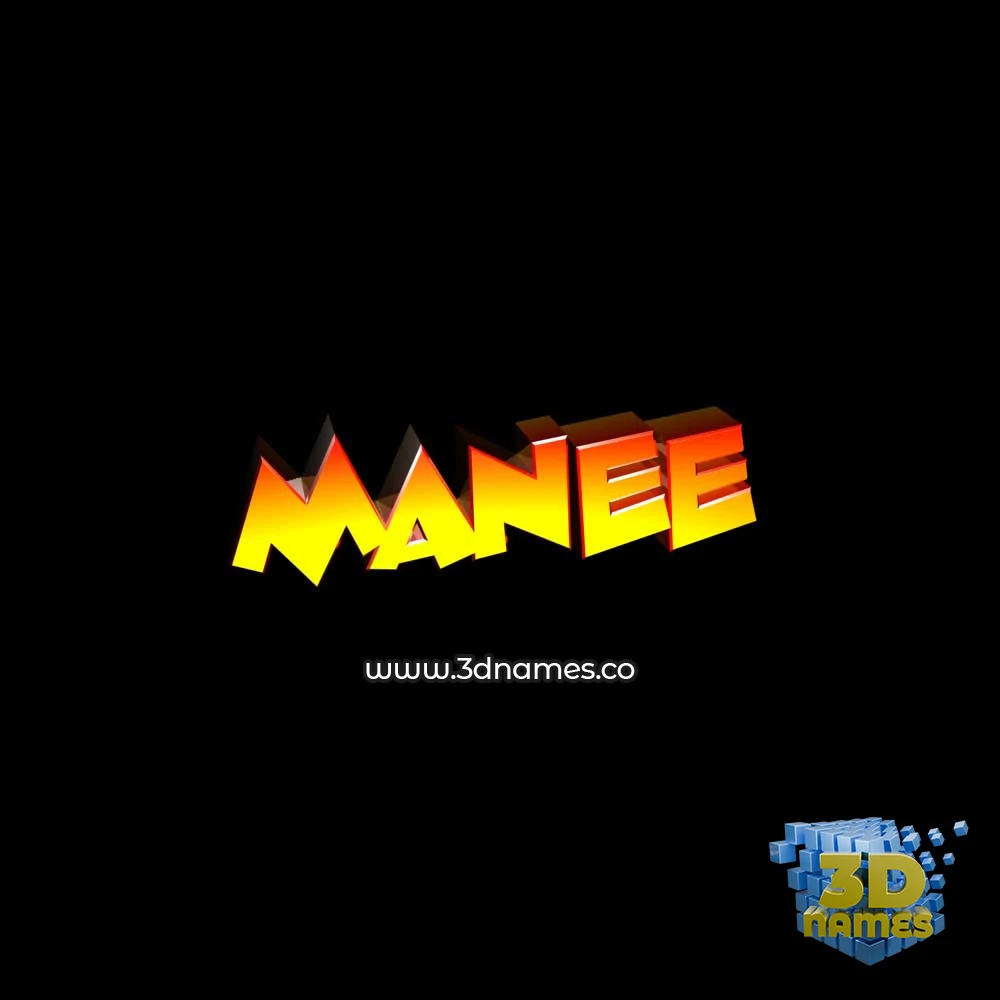 manee in Black Background style - 3D name wallpaper