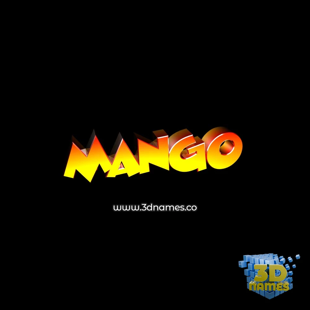 mango in Black Background style - 3D name wallpaper