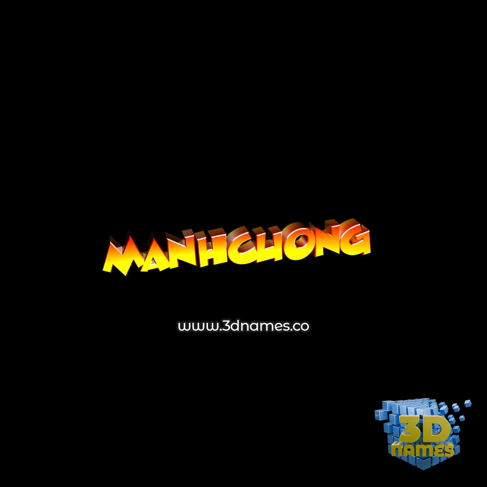 manhcuong in Black Background style - 3D name wallpaper
