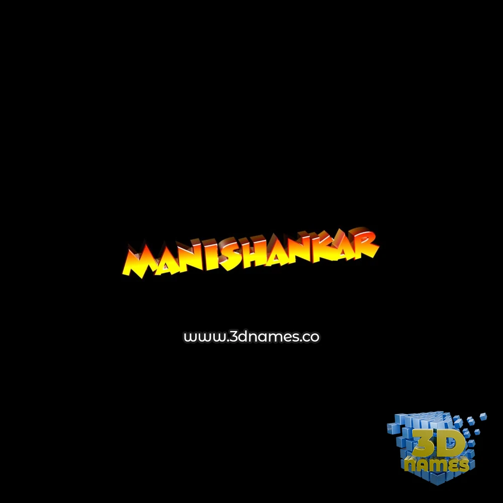 manishankar in Black Background style - 3D name wallpaper