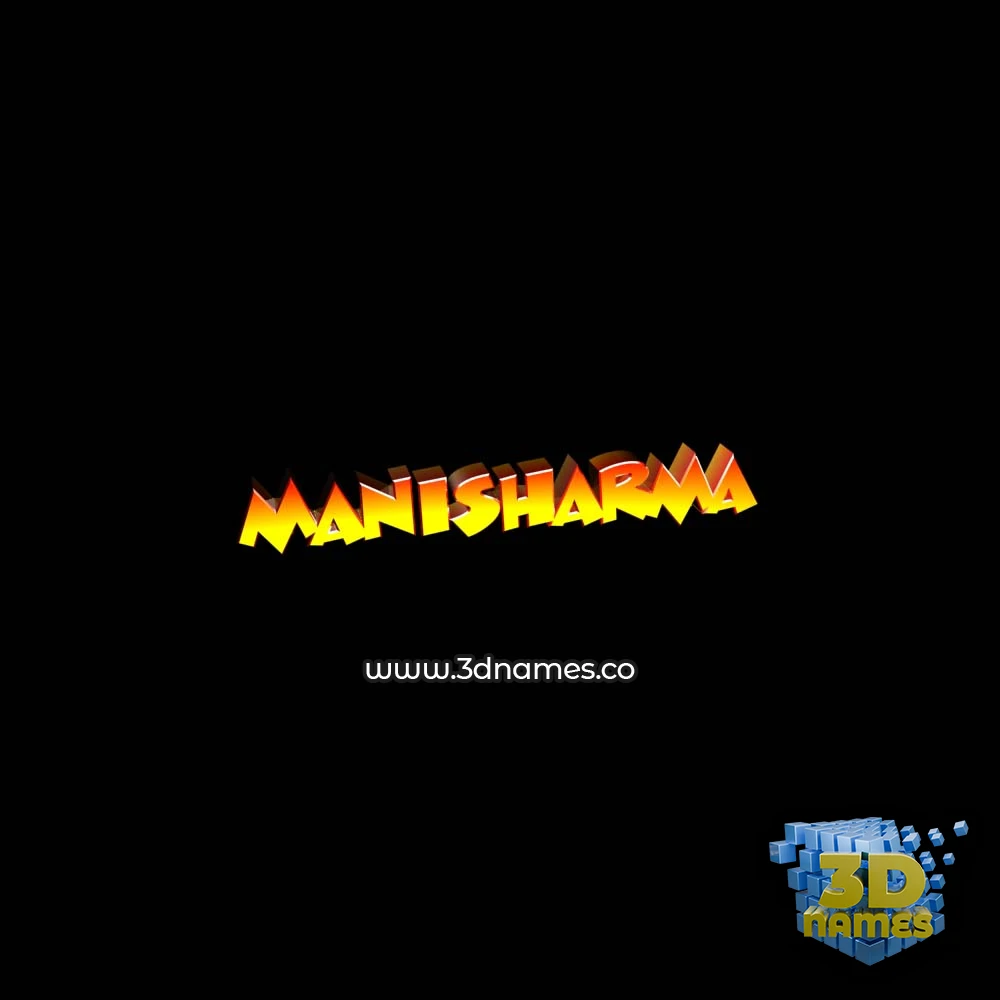 manisharma in Black Background style - 3D name wallpaper